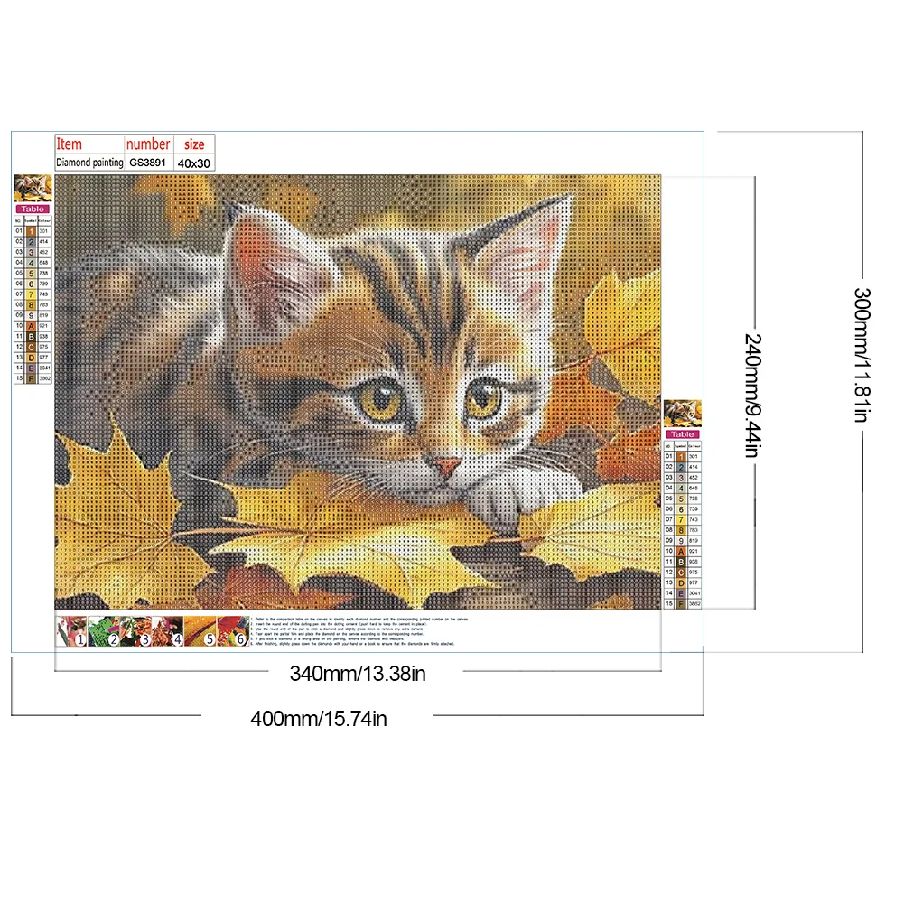 Diamond Painting - Full Square Drill - Cat(Canvas|40*30cm)