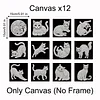12pcs/set Unframed Pearl Painting Canvas Art Handmade Pearl Material Art Kit Living Room Decor (15x15cm)