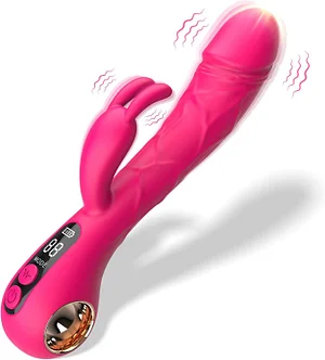 Dual-Motor Rabbit Vibrator with LCD Display & 9 Vibration Modes