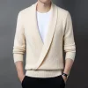 Men's Lapel Knitted Cardigan