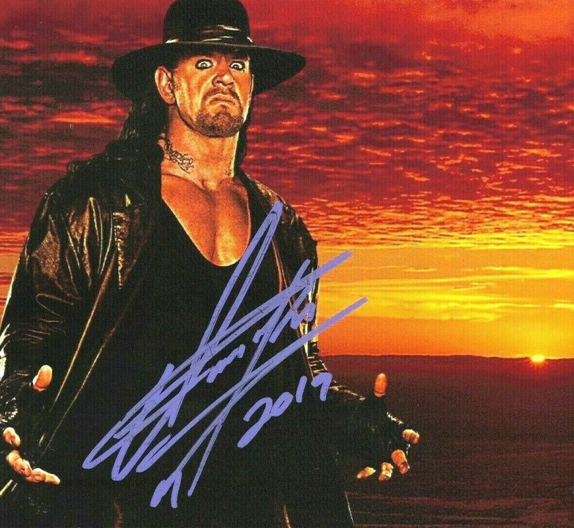 Undertaker Autographed Signed 8x10 Photo Poster painting ( WWE WWF ) REPRINT