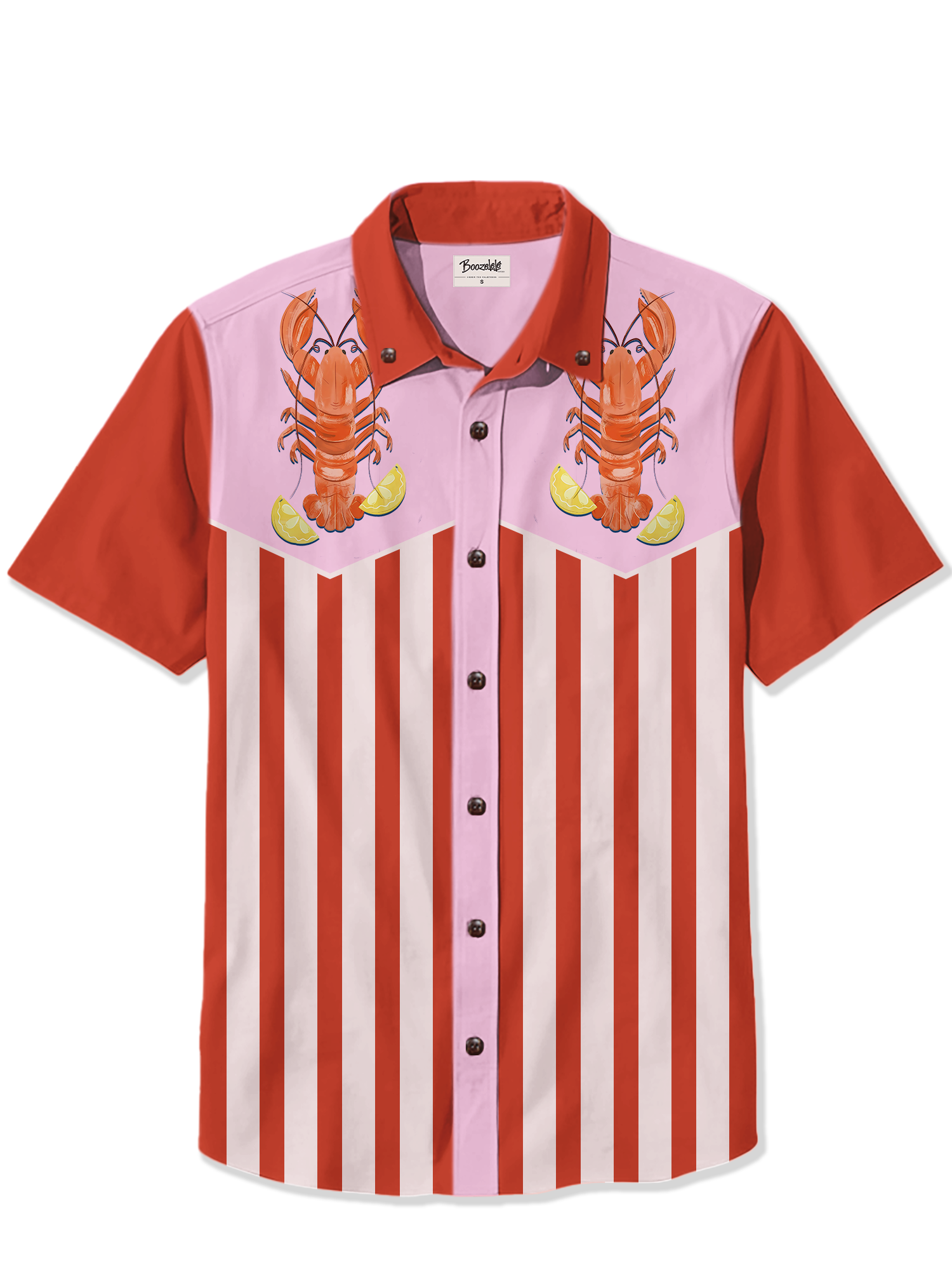 Vintage Striped Lobster- 100% Cotton Shirt
