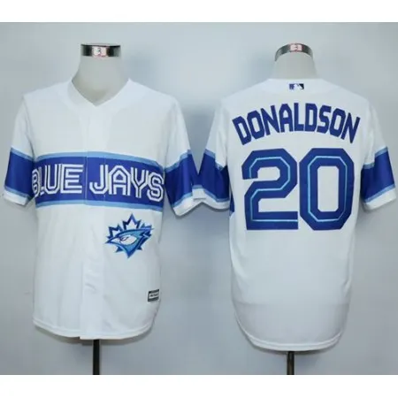 Blue Jays #20 Josh Donaldson White Exclusive New Cool Base Stitched MLB Jersey