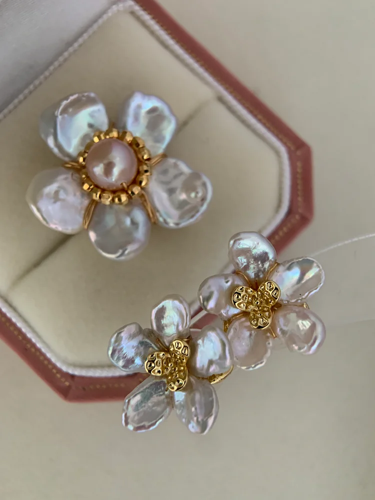 TINA PEARL Freshwater Pearl bloom set free shipping 