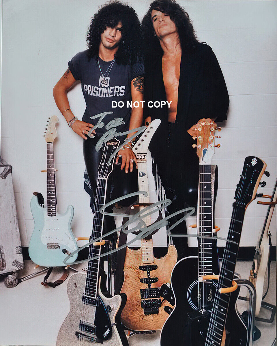 Joe Perry & Slash - Autographed Signed 8x10 Photo Poster painting (Guitarist) Reprint