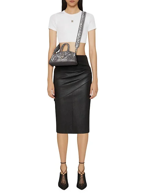 Givenchy Mini Antigona Stretch Bag In Laminated Leather