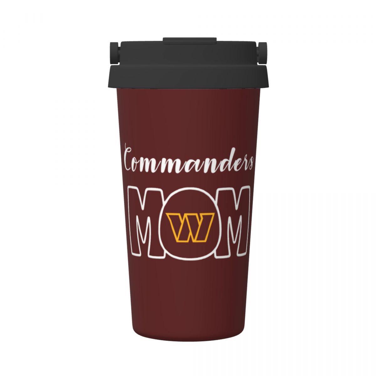 Washington Commanders Mom 16oz Vacuum Stainless Steel Tea Tumbler with Lid and Handle