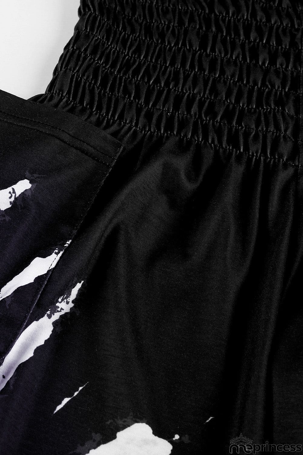 Black Tie-dye Loose Hippy Harem Casual Pants