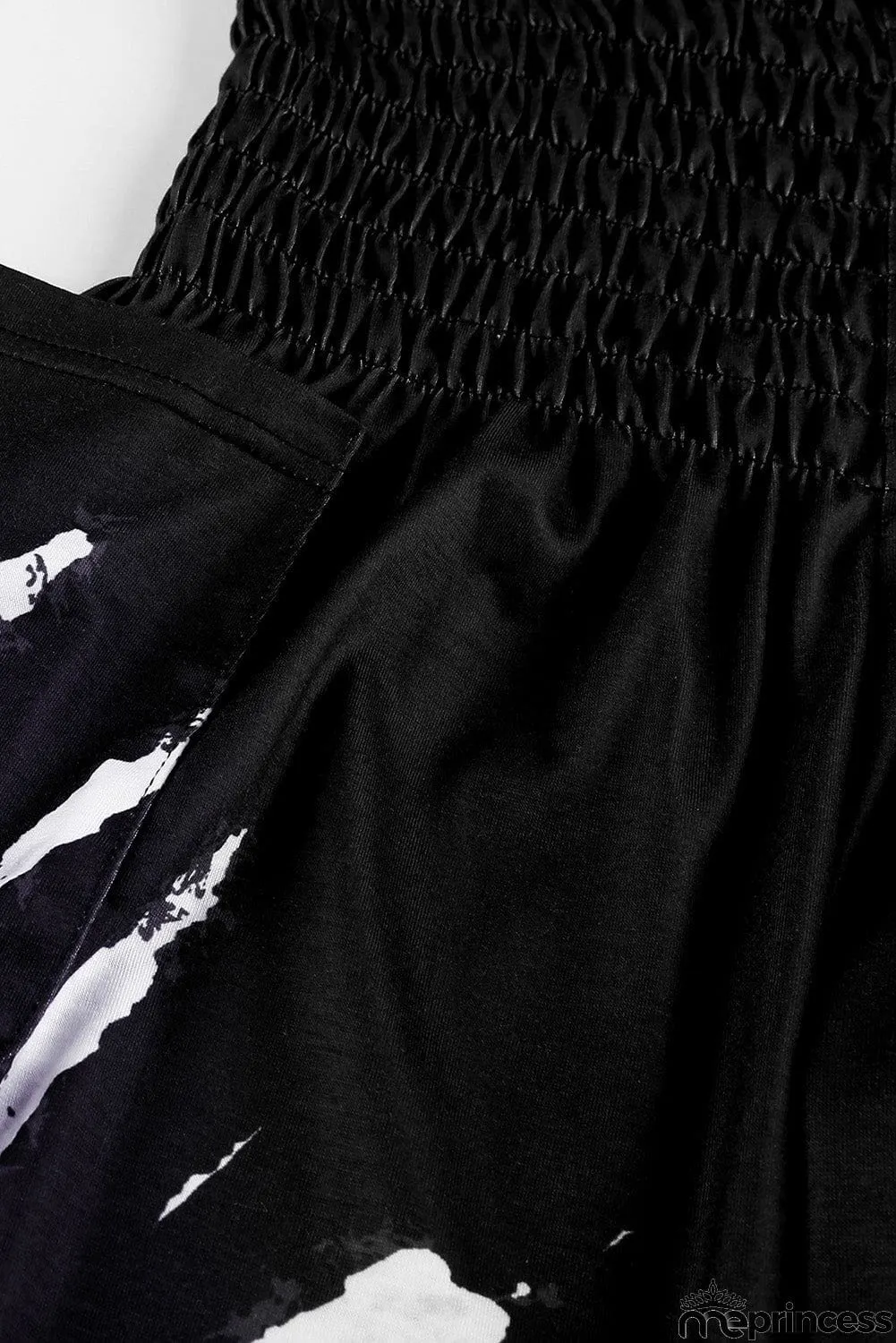 Black Tie-dye Loose Hippy Harem Casual Pants