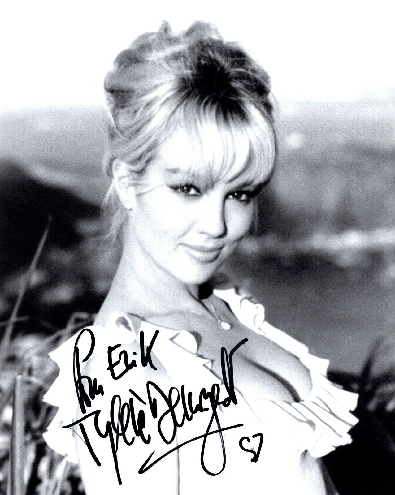 TO ERIC - Mylene Demongeot Signed - Autographed French Actress 8x10 inch Photo Poster painting