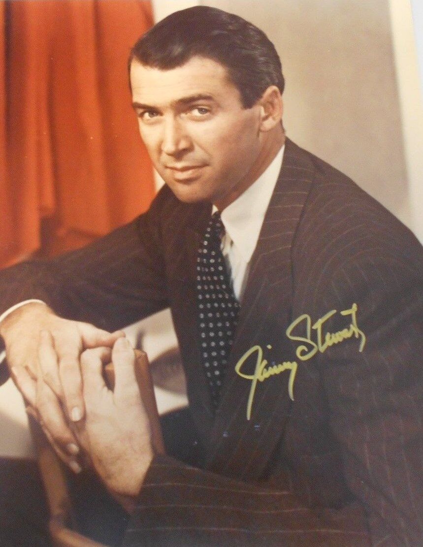 JIMMY STEWART SIGNED GOLD SHARPIE 8 X 10 Photo Poster painting Plus PSA DNA CERT Signature Card