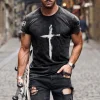 Mens Christian Cross T-shirt by Inlyline