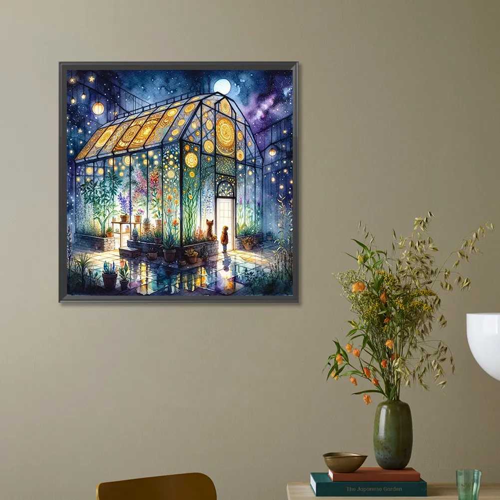 Partial AB Diamond Painting - Full Round Drill - Flower Room(Canvas|45*45cm)