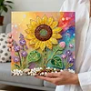 DIY Pearl Painting Sunflower for Home Decor with Frame(25x25cm)