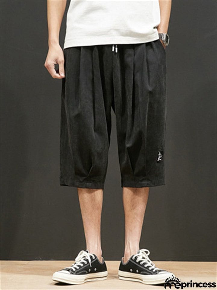 Male Cozy Loose Skin-friendly Drawstring Shorts