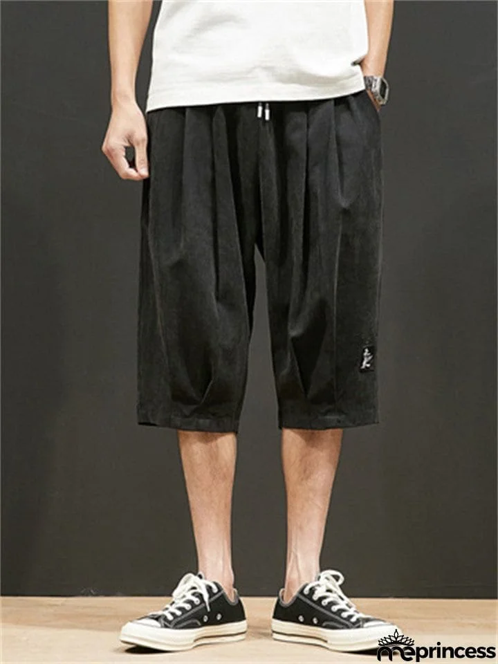 Male Cozy Loose Skin-friendly Drawstring Shorts