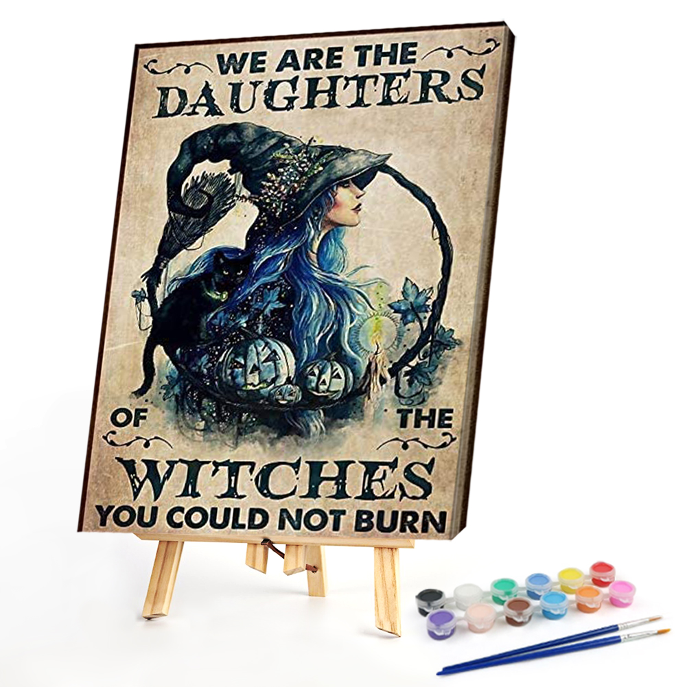 

40*50CM - Paint By Numbers - Retro Poster Witch, 501 Original