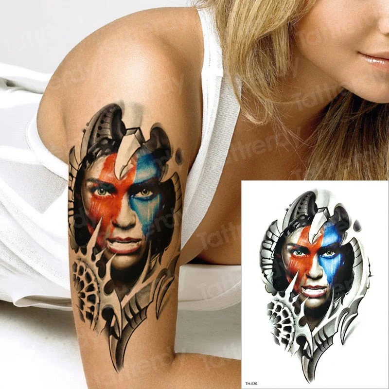 temporary tattoo sheet tatoo temporary stickers angel wing tattoos girl sexy thigh arm tattoo black sleeve tatto boys men decal