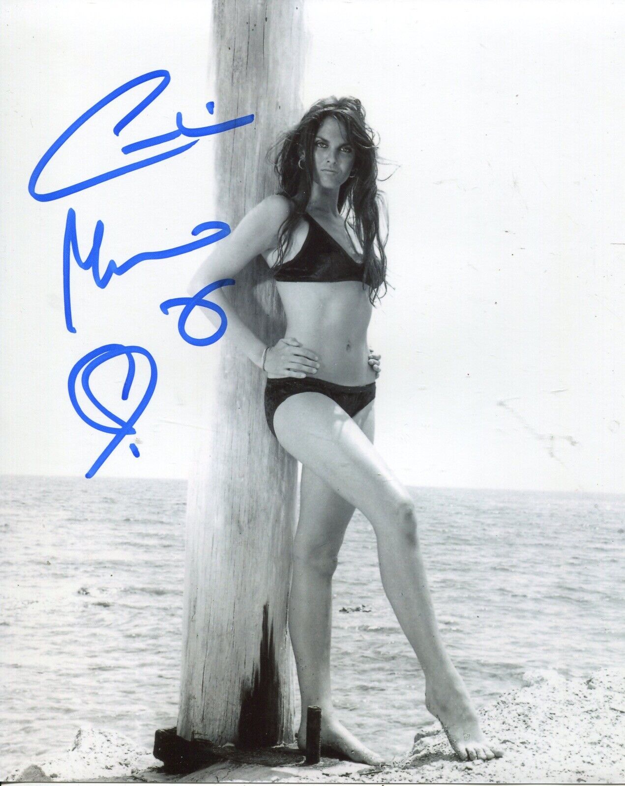 Actress Caroline Munro signed sexy modelling 8x10 Photo Poster painting - UACC DEALER SIGNING