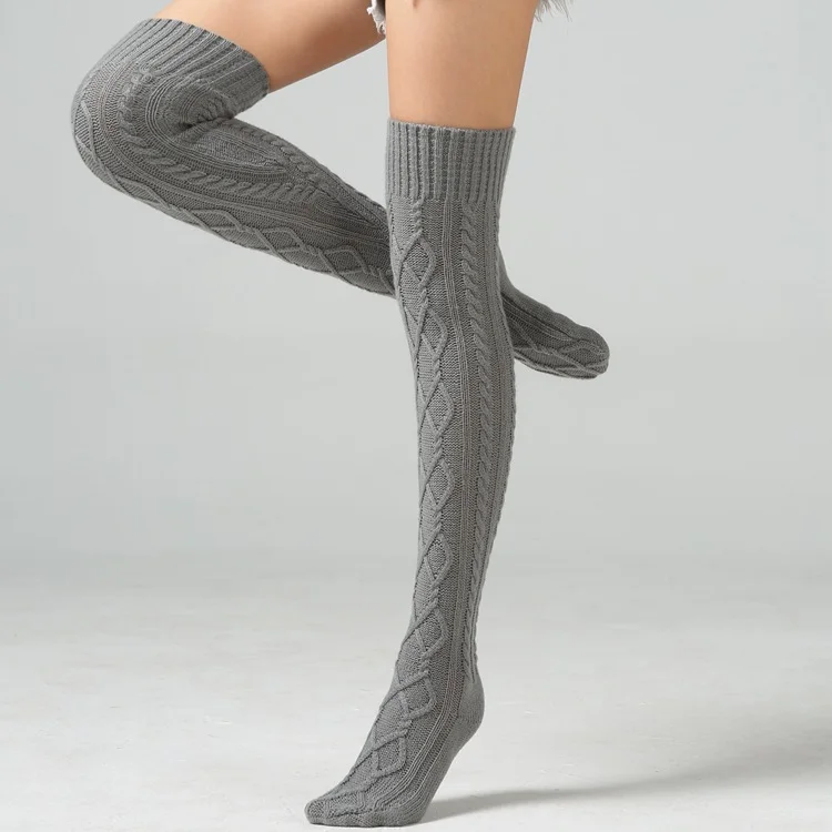 Letclo™ Winter Warm Women's Knitted Long Socks letclo Letclo