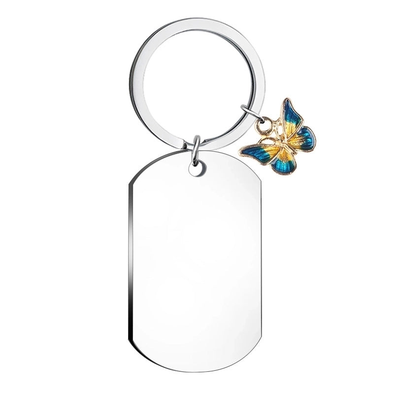 Minimalist Geometric Stainless Steel Unisex Bag Pendant Keychain