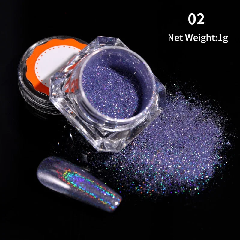 1g Glitter Nail Sequins iridescent Powder Shining Irregular 3D Hexagon Colorful Sequins Summer Popular DIY Nail Art Decoration-Nail Inspo