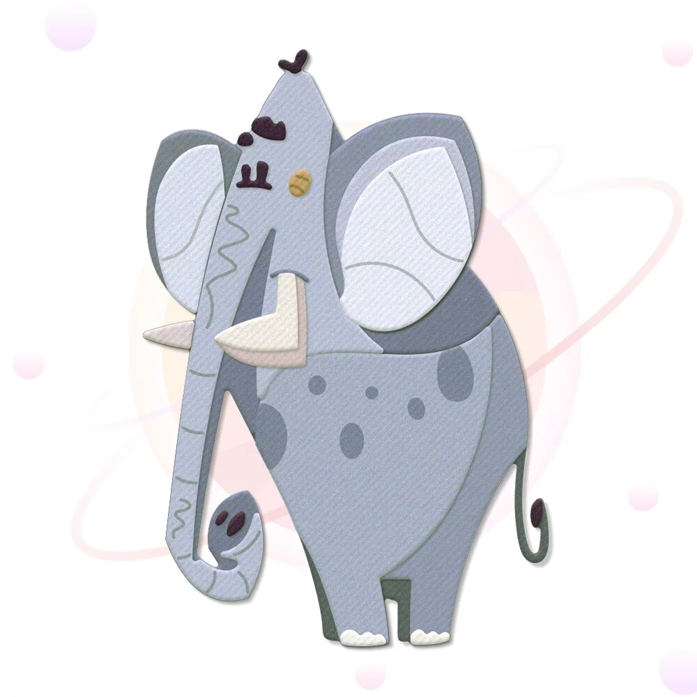 Elephant Metal Cutting Dies Template for DIY Scrapbooking Animal Stencil Diary Photo Album Craft Paper Card Decorative Cut Dies
