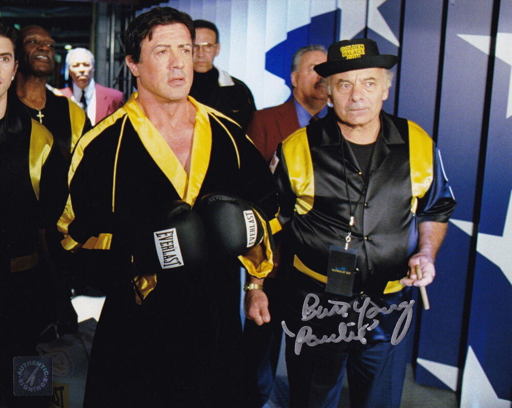 Burt Young w/ Sylvester Stallone Autographed ROCKY BALBOA 8x10 Photo Poster painting ASI Proof