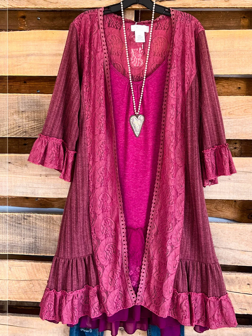 Casual Solid Color Loose Lace Top