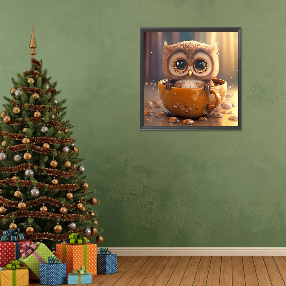 Diamond Painting - Full Round Drill - Owl(Canvas|30*30cm)