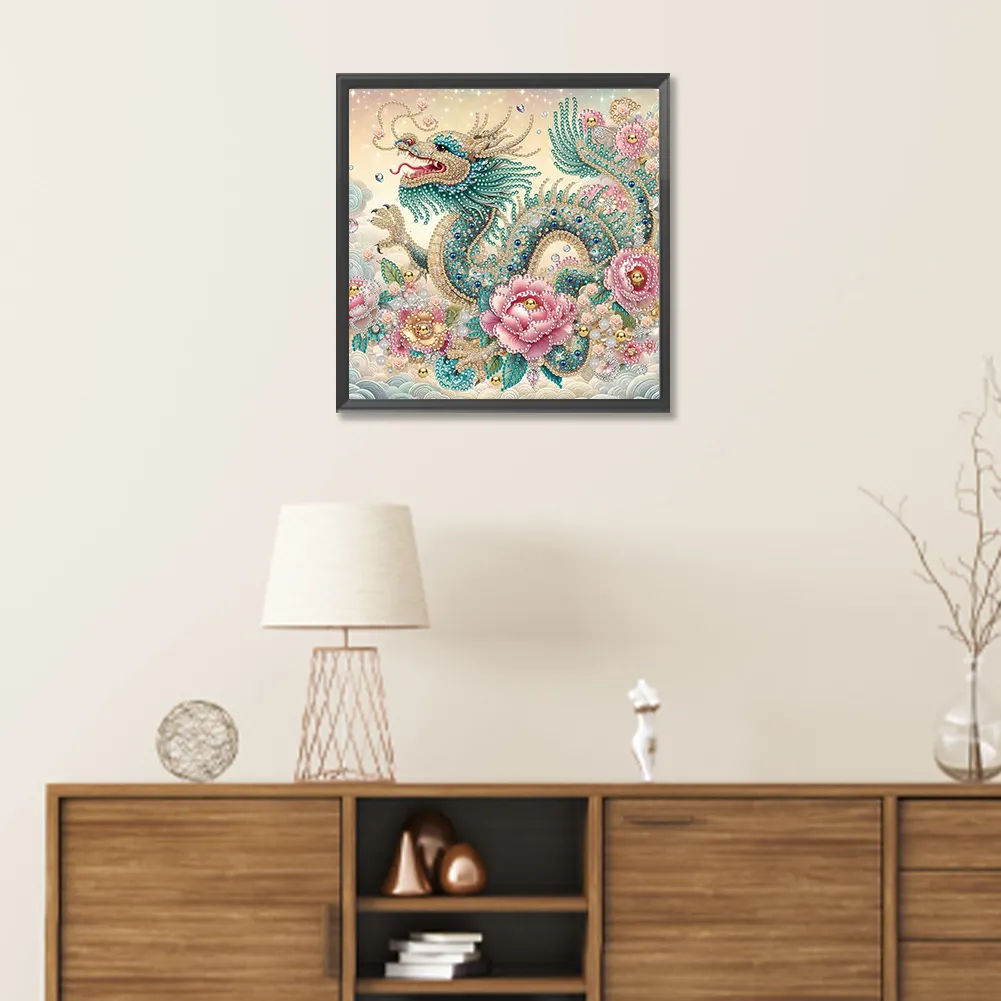 Diamond Painting - Partial Special Shaped Drill - Gorgeous Dragon(Canvas|30*30cm)