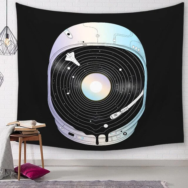 Space astronaut Tapestry Space Wall Hanging rocket Home Decor Bedroom Carpet Polyester Decorative Livnig Room Tapestry Wall