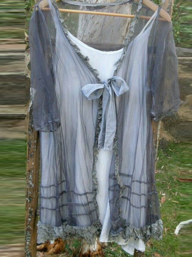 Cotton Linen Lace Bow Flounce Stripe Women Top