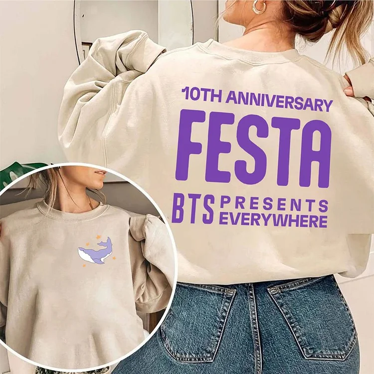 BTS Festa 10th Anniversary Festa Logo Sweatshirt
