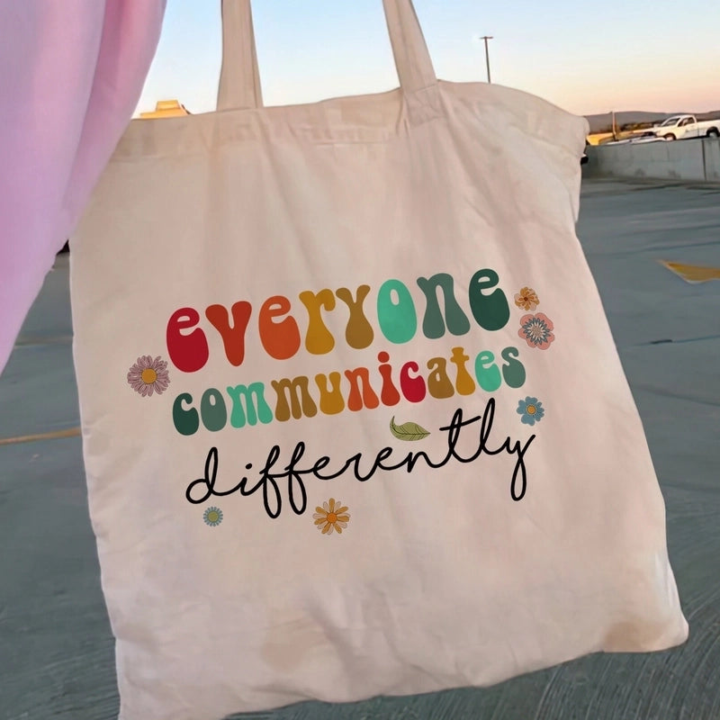 Women’s Large Canvas Color Block Streetwear Square Open Shoulder Bag