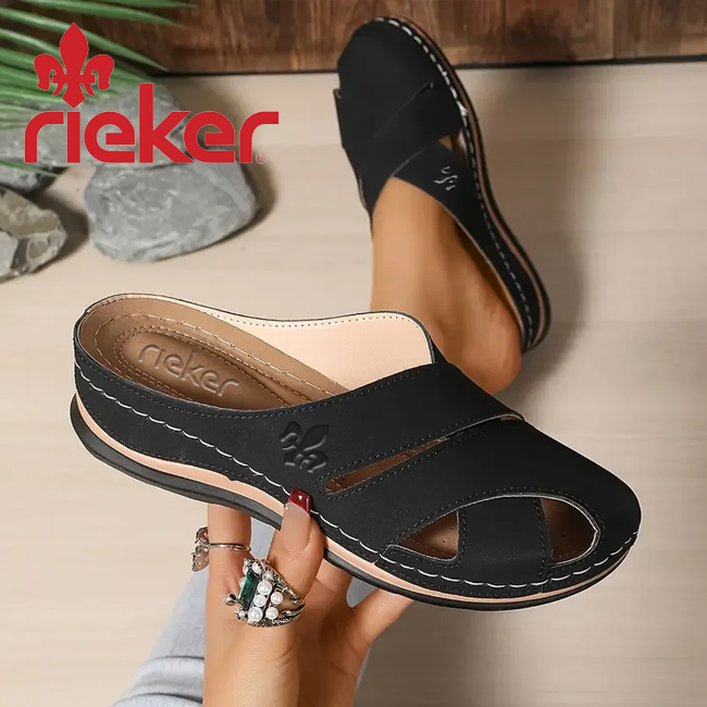 🔥RIEKER@2025 Ženske sandale na platformu s okruglim vrhom