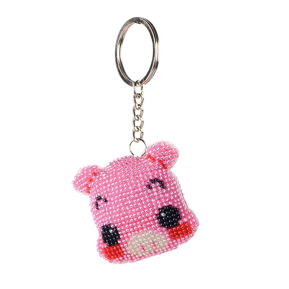 

Pig - Bead Embroidery - Keychain, 501 Original