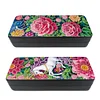 2pcs Feather Diamond Painting Glasses Box Eyeglasses Case Glasses Storage Case Kit