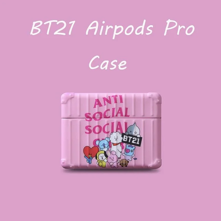 BT21 ASSC PINK AIRPODS CASE