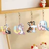 13Pcs DIY N-Z Letter Animals Double Sided Special Shaped Diamond Painting Keychains
