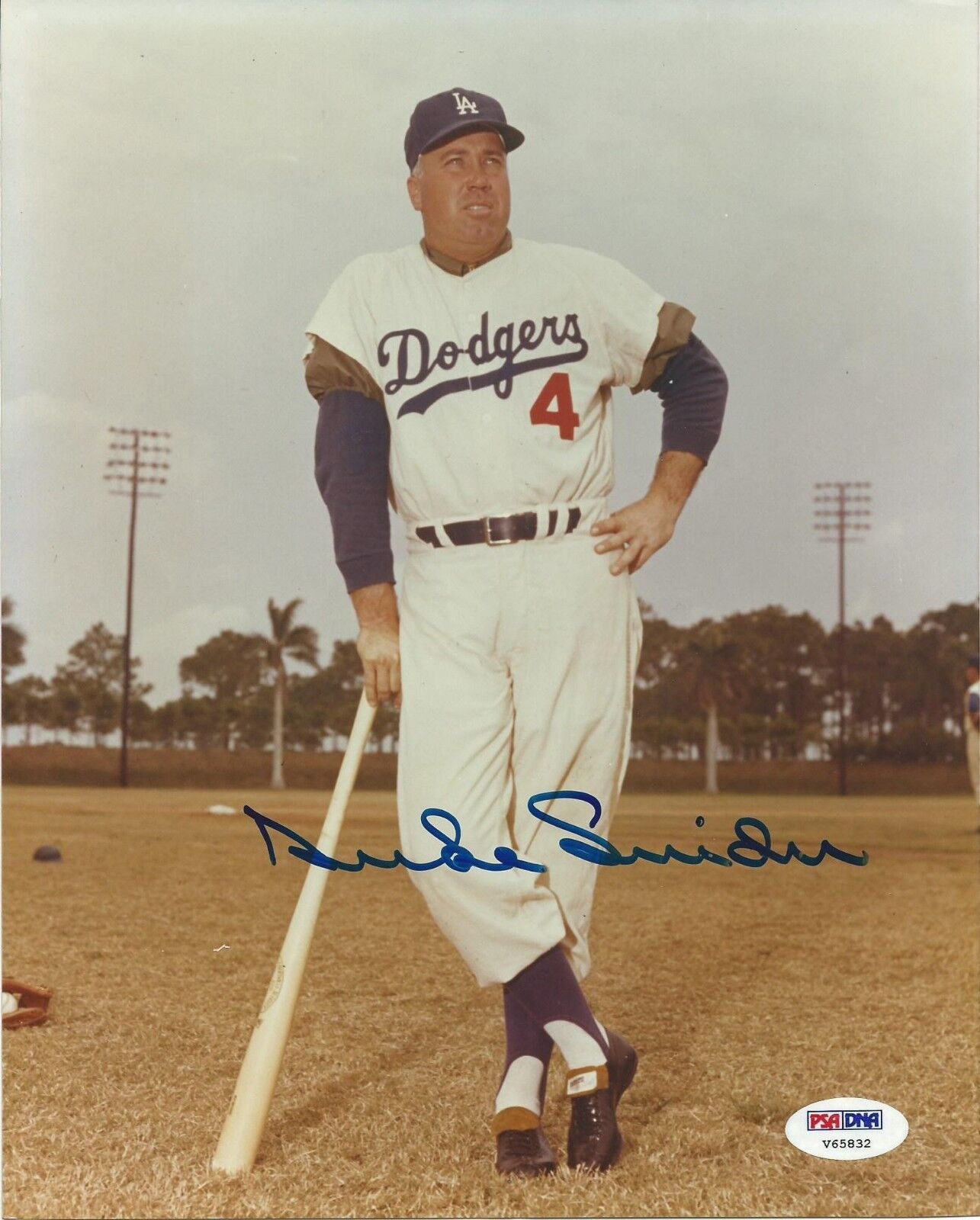 Duke Snider Signed Dodgers 8x10 Photo Poster painting PSA/DNA COA Autograph Picture HOF Brooklyn