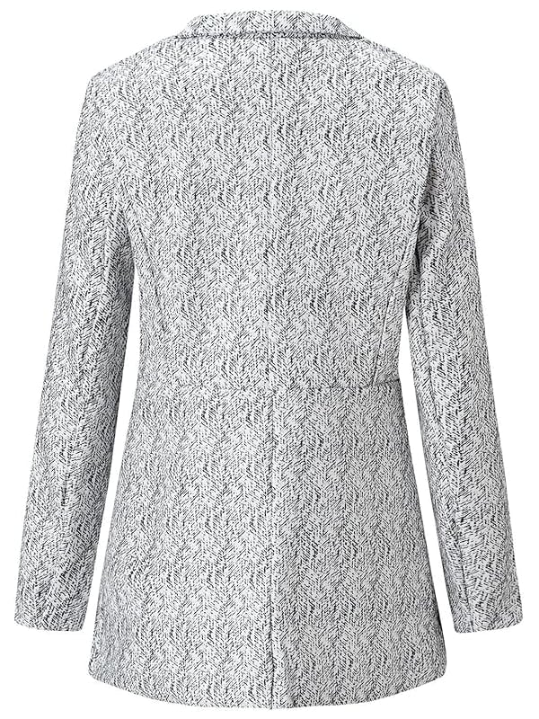 🔥Women's Solid Color Pocket Long Sleeve Open Front Coat