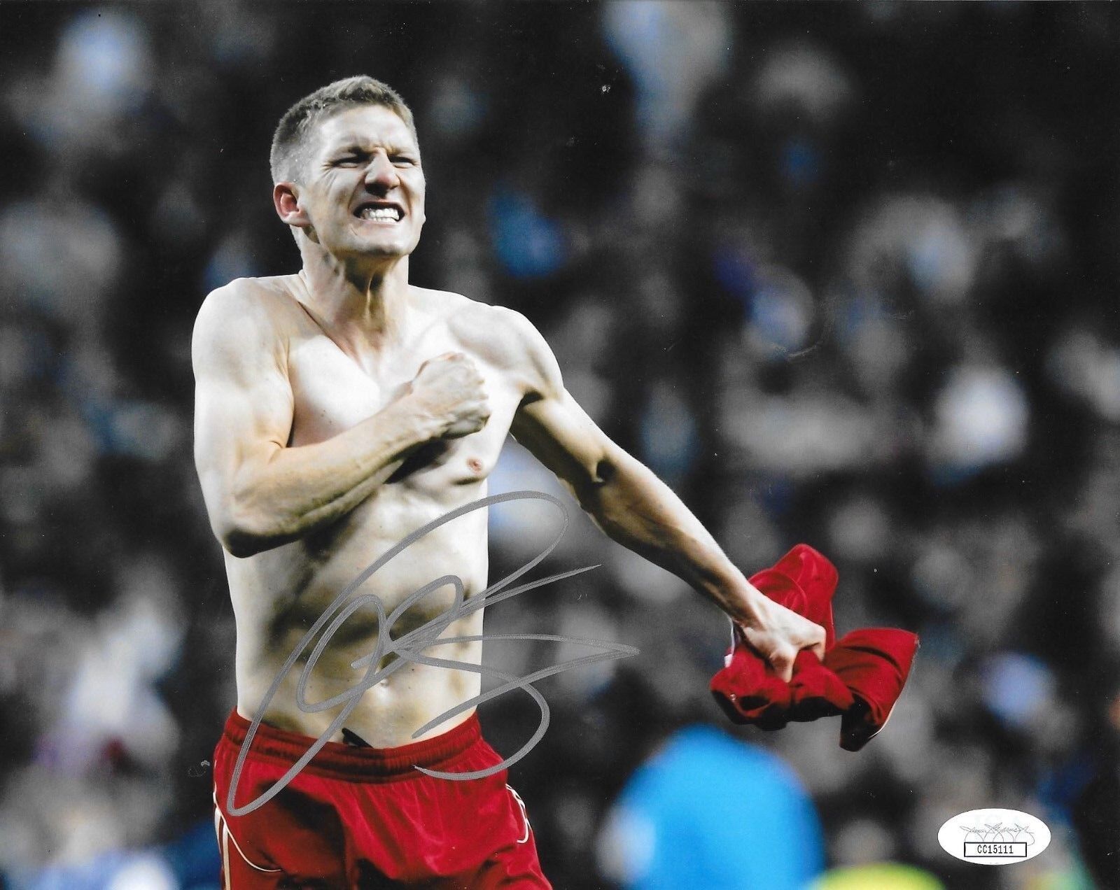 Bastian Schweinsteiger Germany signed Bayern Munich 8x10 Photo Poster painting Chicago MLS JSA