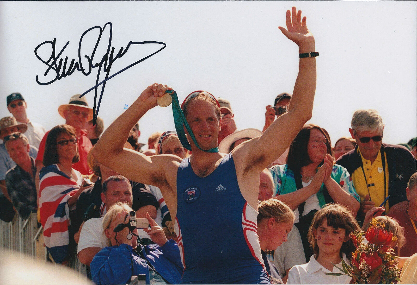 Sir Steve REDGRAVE Signed Photo Poster painting Autograph AFTAL COA Sydney Rowing Legend RARE