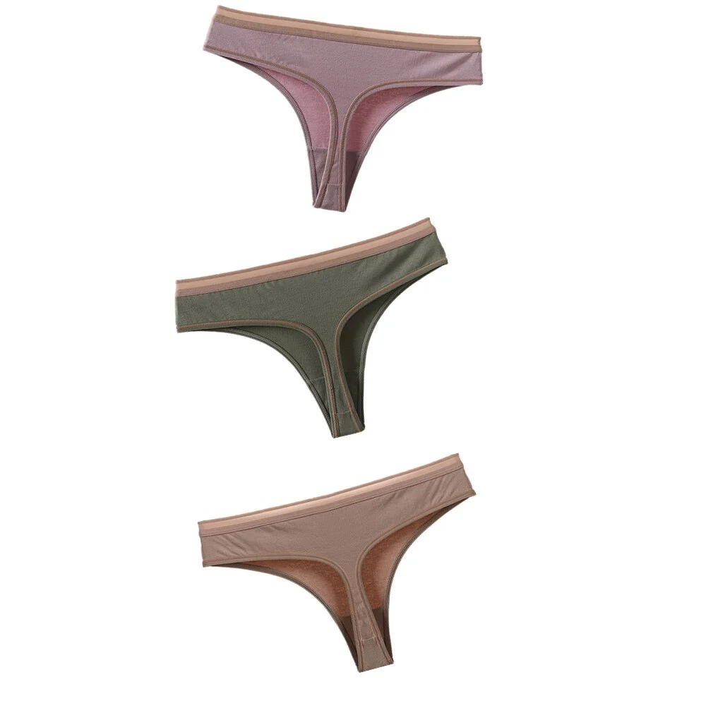 Sexy Cotton Women Thongs Panties Fashion Soft Solid Bow Seamless G-String For Women Underwear Female Lingerie Briefs Underpants
