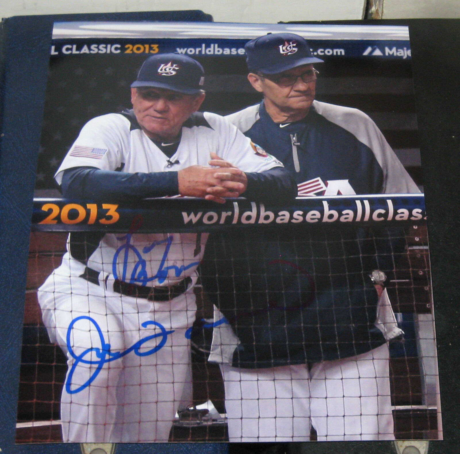 Joe Torre Larry Bowa WBC USA SIGNED 8x10 Photo Poster painting COA Autographed Baseball Yankees