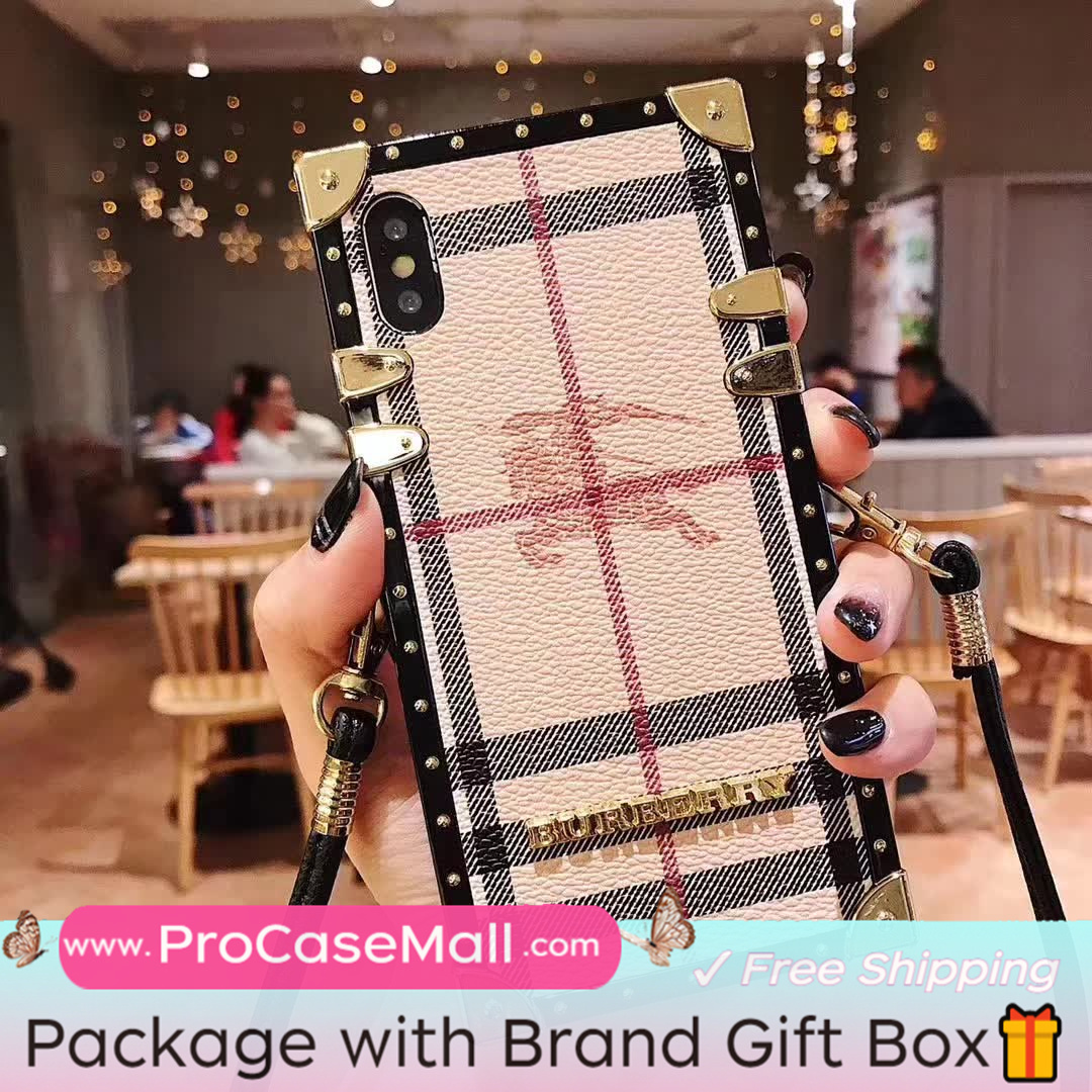 Classic Burberry Signature Canvas Leather Apple iPhone Case Samsung Galaxy Crossbody