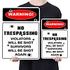 Warning No Trespassing - Vintage Metal Signs(12*16Inch) - Warning