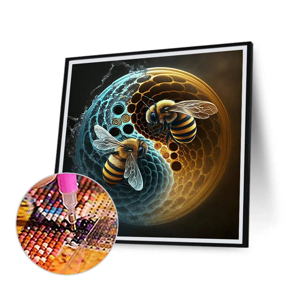 Diamond Painting - Full Round Drill - Tai Chi Bee(30*30cm)