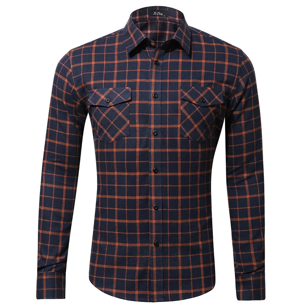 Plaid Flannel Shirt Jacket For Men